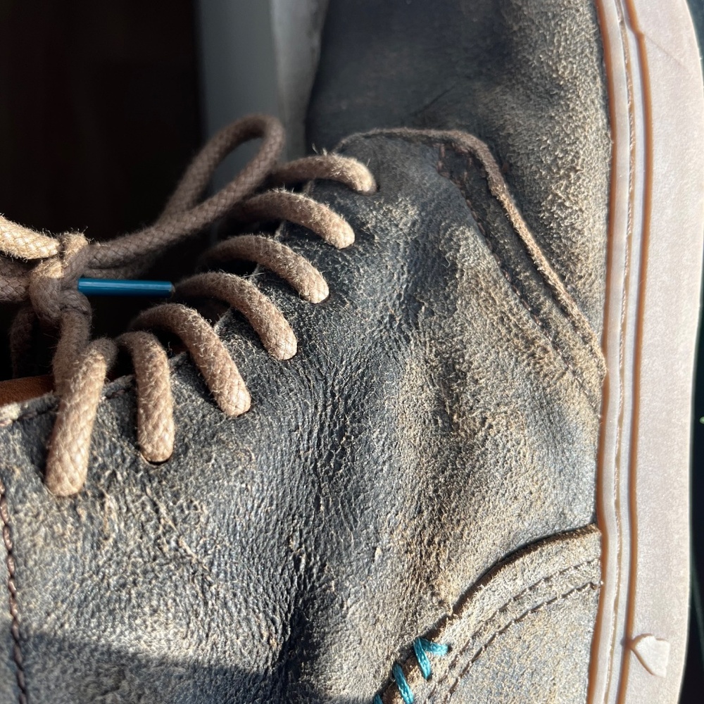 Satorisan Green Hilda Lace Up Suede Crone Ankle Boot - Picture 9 of 11
